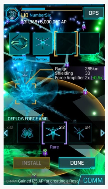 「Ingress」ゲーム画面（スマートフォン）