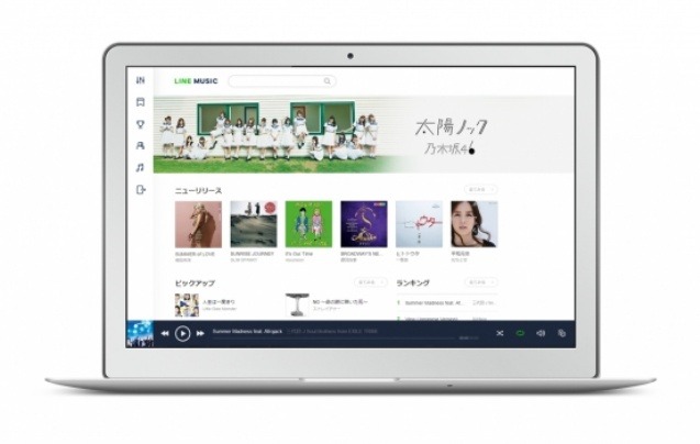 「LINE MUSIC」ブラウザ版イメージ