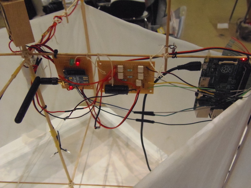 空中空母 赤城は、ZigBeeモジュールも搭載。発電量のデータをモニタリングできる（ただしZigBeeなので通信距離は限られる）