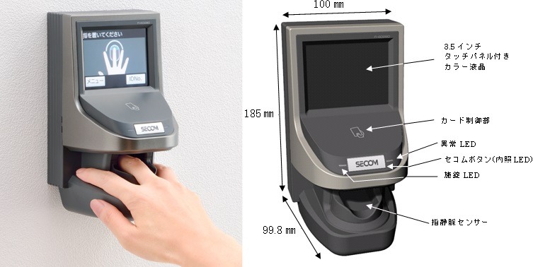 同社の認証システム「セサモ」シリーズは、初代モデルが指紋認証、次のモデルでは手のひら静脈認証と進化し、今回のモデルで指静脈認証に至っている（画像はプレスリリースより）