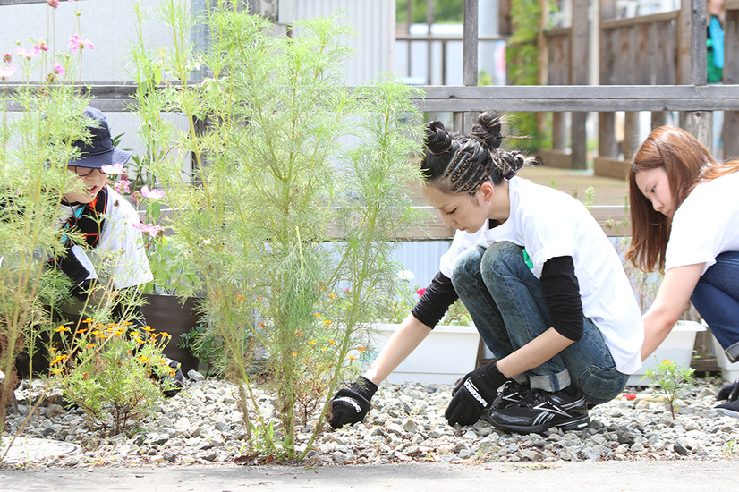 ボランティアに参加した中島美嘉