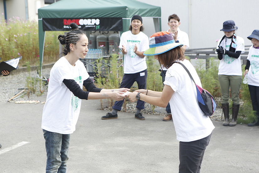 ボランティアに参加した中島美嘉