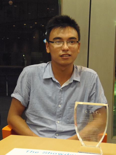 Tran Viet Anhさん。HEDSPIプログラム履修中。ネットワークとコミュニケーションを学び、大企業でサーバ管理者になりたいそうだ