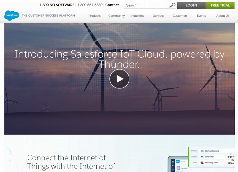 「Salesforce IoT Cloud」サイト