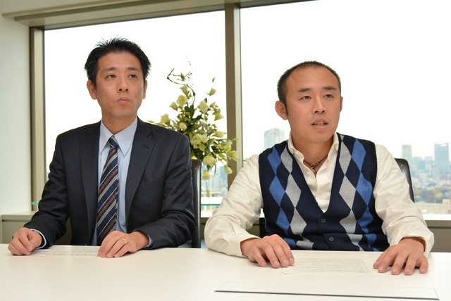 インタビューに応える須藤啓太氏（左）と上澤貴生氏（右）