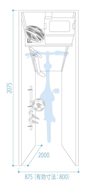 ちょっとした物置としての機能も果たすボックス内は、人感センサー付きの自動照明を備える（画像はプレスリリースより）