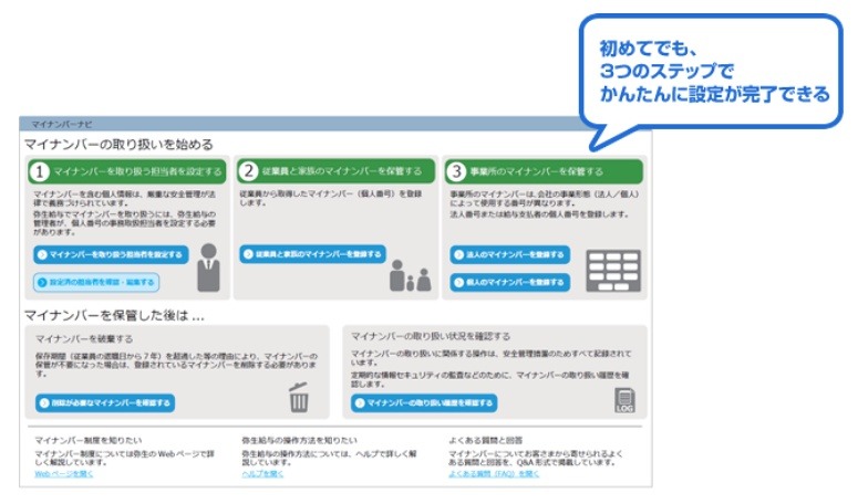 「マイナンバーナビ」の画面