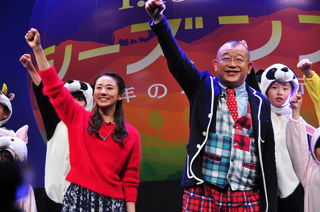 笑福亭鶴瓶＆木村文乃／『シーズンズ 2万年の地球旅行』完成披露試写会