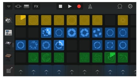 「GarageBand」アプリ画面