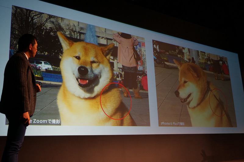 ZenFone ZoomとiPhone 6s Plusとで、実際に撮影した画像による比較も紹介