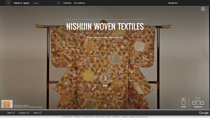 「Made in Japan: 日本の匠」画面（提供：Google）