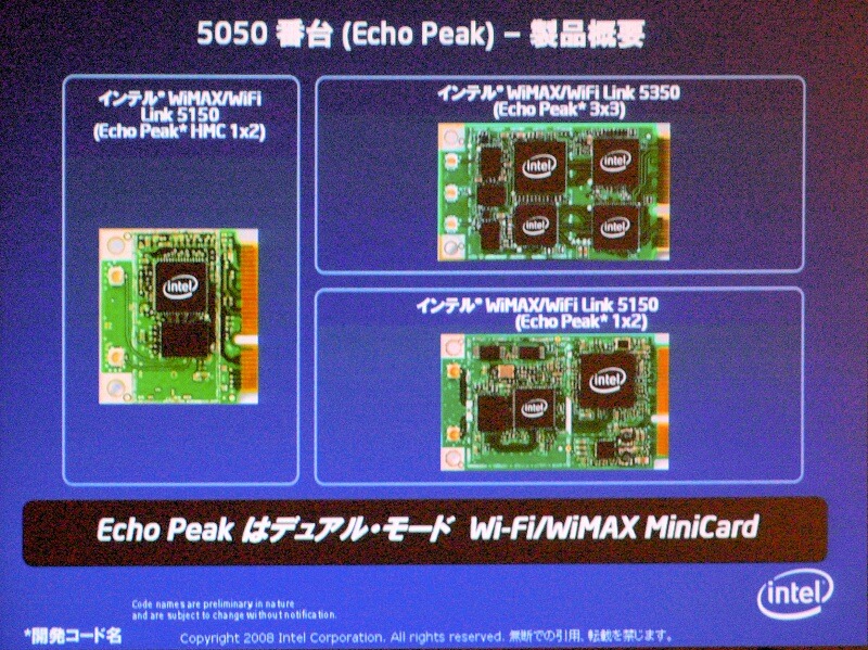 Echo Peakのラインナップ