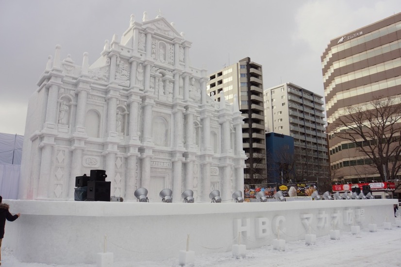 マカオ聖ポール天主堂跡大雪像