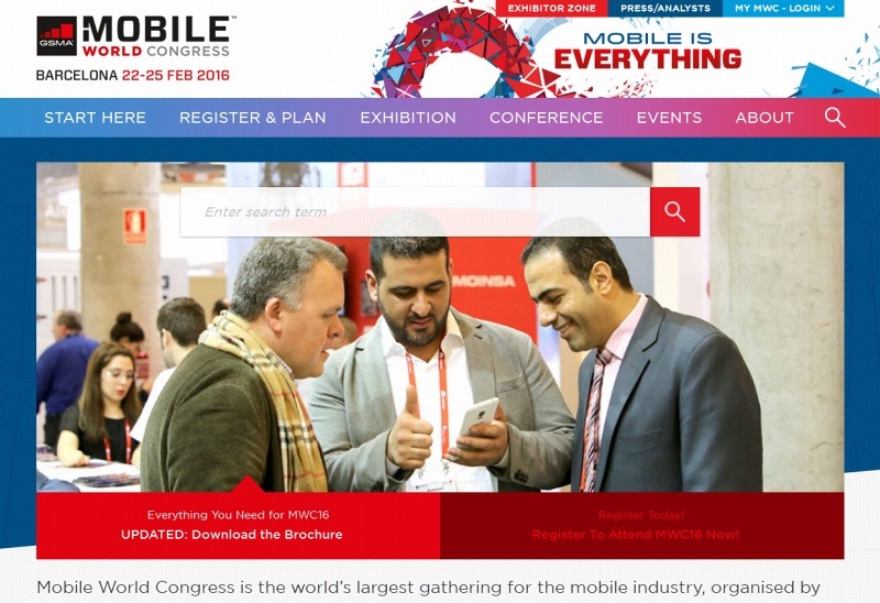 「Mobile World Congress」サイト