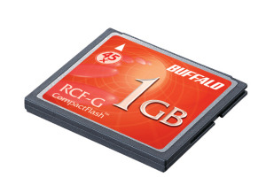 　バッファローは、アクセス速度を高速化させたコンパクトフラッシュ「RCF-Gシリーズ」を9月下旬から販売する。従来製品のRFC-Xシリーズと比較して約3倍の高速化が図られている。