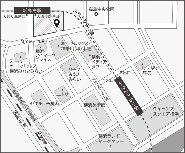 暫定歩行者通路の供用開始に合わせ、3月1日に点灯式が新高島駅前歩道の4番臨港パーク口付近で開催される。街路灯の仕組み説明や横浜市消防音楽隊の演奏も予定（画像はプレスリリースより）