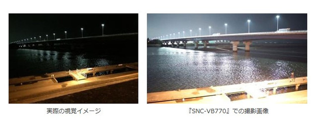 今回展示が予定されているソニーの4K対応ネットワークカメラ「SNC-VB770」。これまで4Kカメラが苦手としていた低照度環境下で撮影を可能にしている（画像はプレスリリースより）