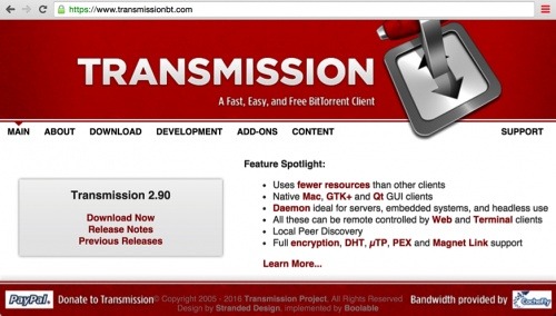 Transmission の公式 Web サイト