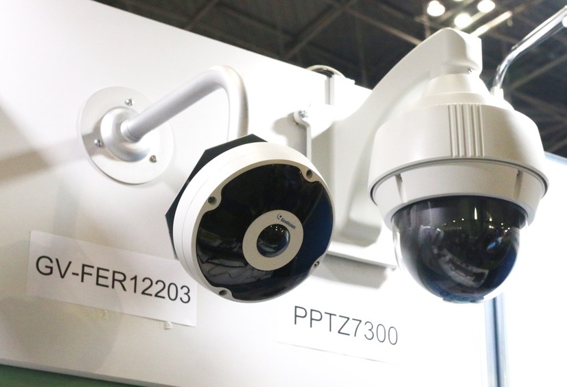 「SECURITY SHOW 2016」では、ジオビジョンの製品を扱う創朋が「GV-PPTZ7300」と「GV-FER12203」を展示（撮影：防犯システム取材班）