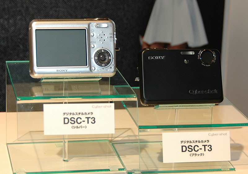 　ソニーは9日、デジタルカメラ「サイバーショット」シリーズの新製品発表会を東京・銀座で開催した。新ラインアップは、「DSC-T3/L1/V3/M1」の4製品。