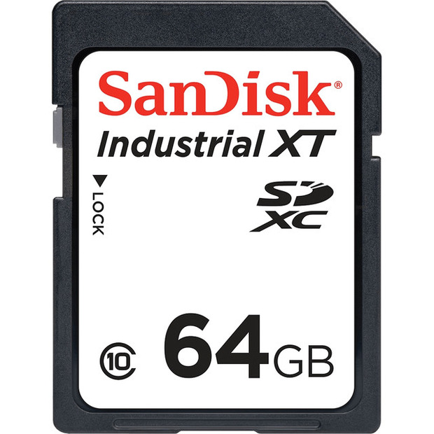 「SanDisk Industrial」シリーズは産業用のSDカードおよびmicroSDカード。厳しい温度環境下にも耐えうる高い耐久性と信頼性を特徴としている（画像はプレスリリースより）