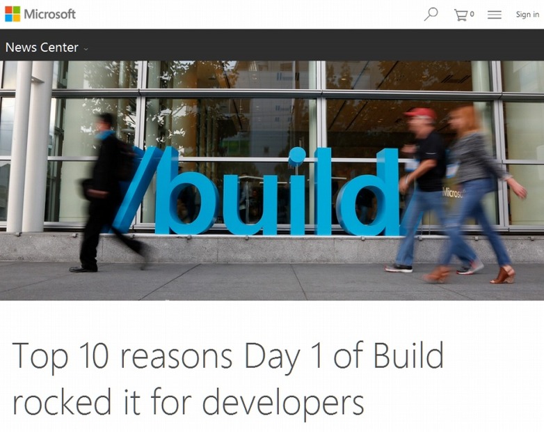 Microsoft News Centerサイト