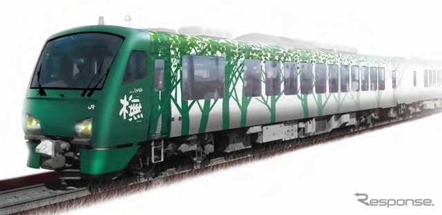 五能線の観光列車『リゾートしらかみ』の「ブナ」編成に導入されるHB-E300系のイメージ。7月から営業運行を開始する。
