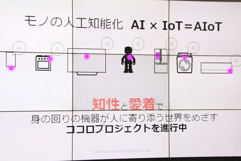 シャープではモノの人工知能化、AIoTを掲げる