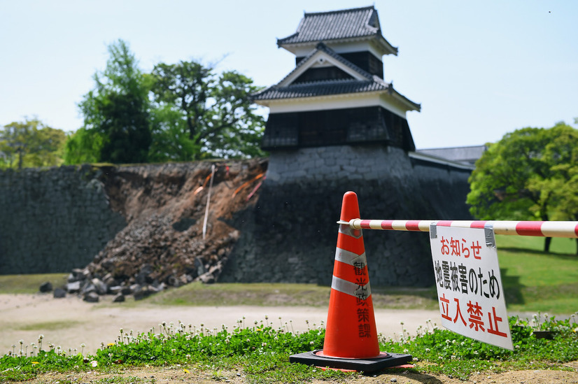 石垣が崩れるなど、地震による被害が出ている熊本城 (C)GettyImages