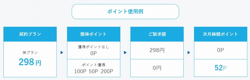 ポイントの使用例