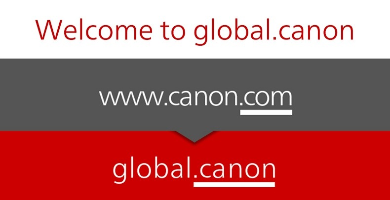 「www.canon.com」から「global.canon」に移行