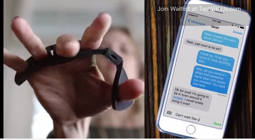 文字入力の常識が変わる!? ウェアラブルキーボード「Tap」