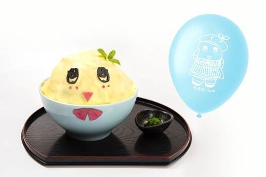 「ふなっしーのパフェ氷～梨汁入りふわふわアングレーズソースがけ～」　(c) ふなっしー