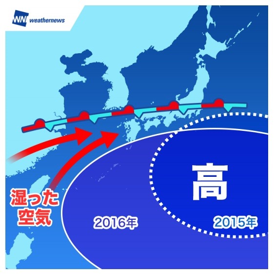 2016年・梅雨の天気図