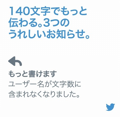 ユーザー名が文字数に含まれなくなる