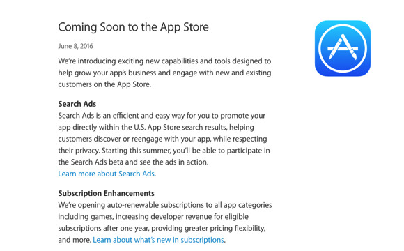 Apple、開発者に向けApp Storeの刷新を案内！検索広告の導入などが特徴