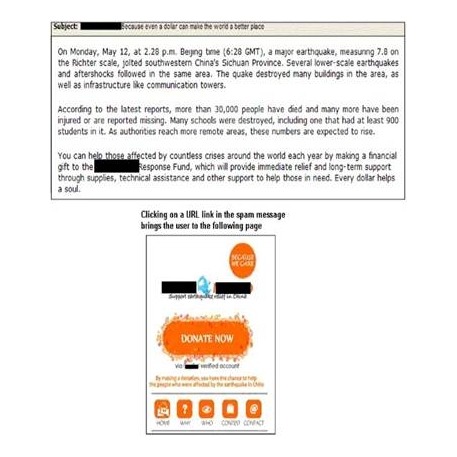自然災害の義援金詐欺スパム