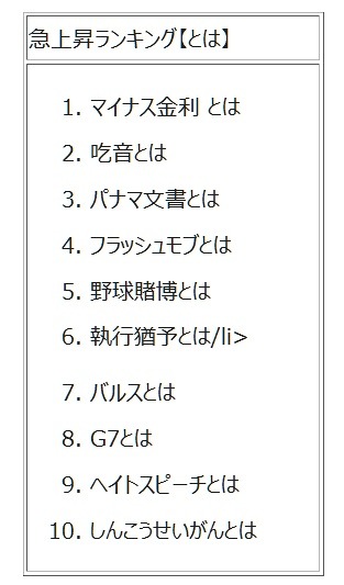 「○○とはで、意味が検索された言葉」ランキング