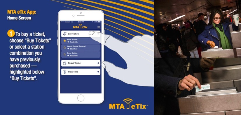 「MTA etix」アプリ、メトロカードを使うニューヨーカー（写真右上、同右下）（C）Getty Images
