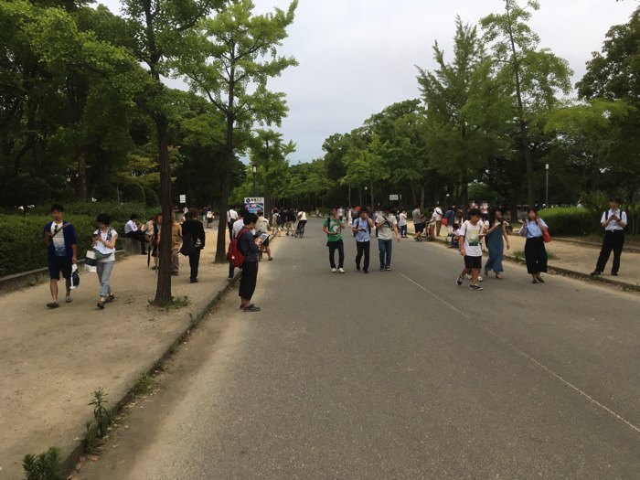 大阪城ホール付近の様子