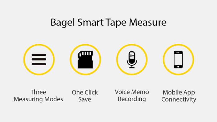 3種類の測り方とスマホ連携に対応するスマートメジャー「Bagel」が登場！