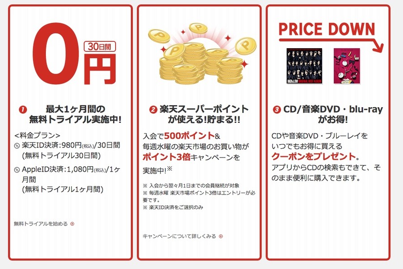 楽天、定額制音楽配信サービス参入！月額500円から「Rakuten Music」をスタート