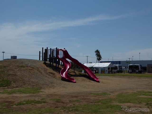 試走会場となった豊砂公園全景