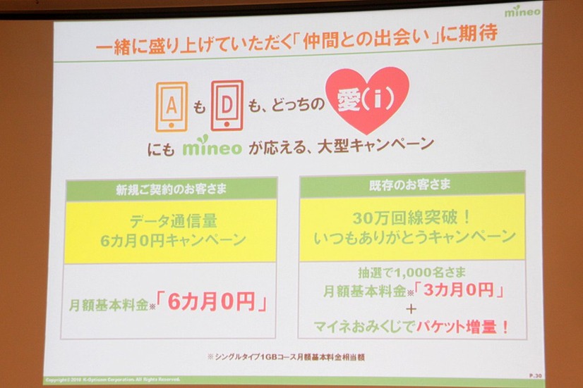 iPhoneを意識した、愛（i）に応えるキャンペーンを実施