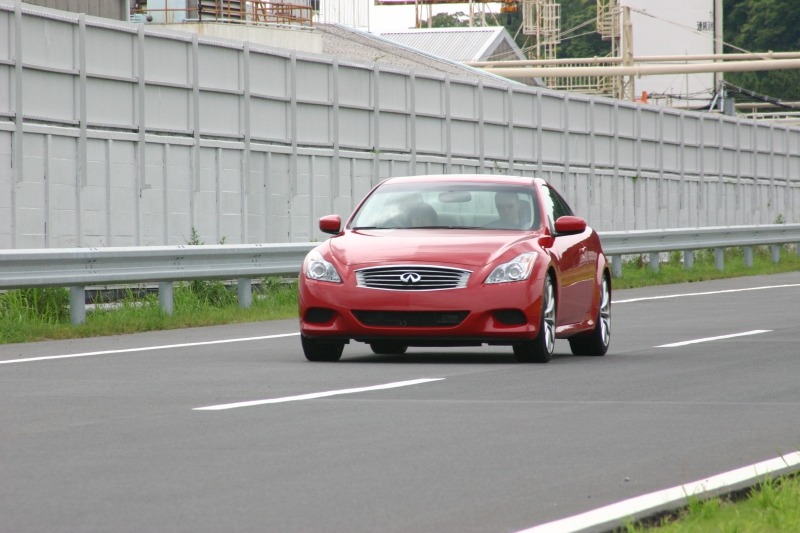 同インフィニティG37クーペ。試乗した中（GT-Rを除く）ではいちばん運転して楽しかった車