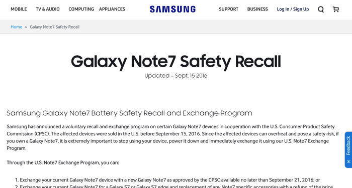 サムスン「Galaxy Note 7」問題が深刻化！リコールは100万台超えに