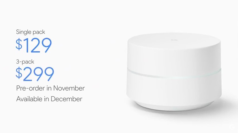 Google、新作Wi-Fiルーター「Google Wifi」発表