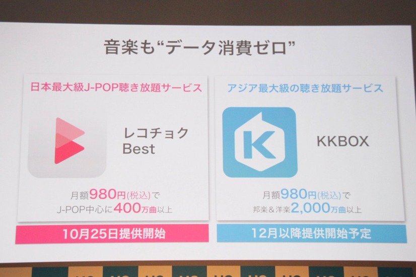 日本最大級J-POP聴き放題サービス「レコチョクBest」や、アジア最大級の音楽聴き放題サービス「KKBOX」がUQ mobileに対応する