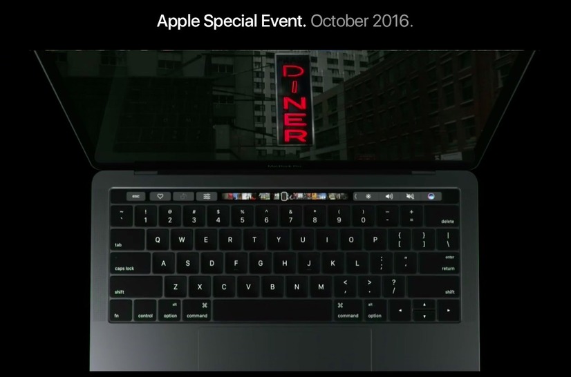 Apple、「Touch Bar」搭載の新型MacBook Pro発表！ファンクションキーありのモデルも継続展開