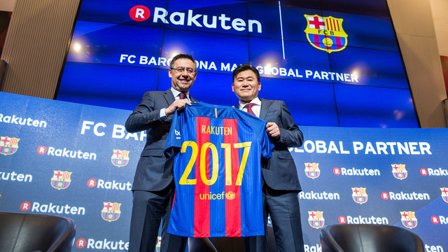 楽天、FCバルセロナとメインパートナー契約で基本合意